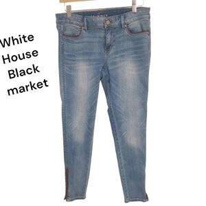 WHITE House Black Market Jeans Skimmer